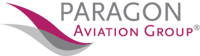Grey and pink Paragron Aviation Group logo.