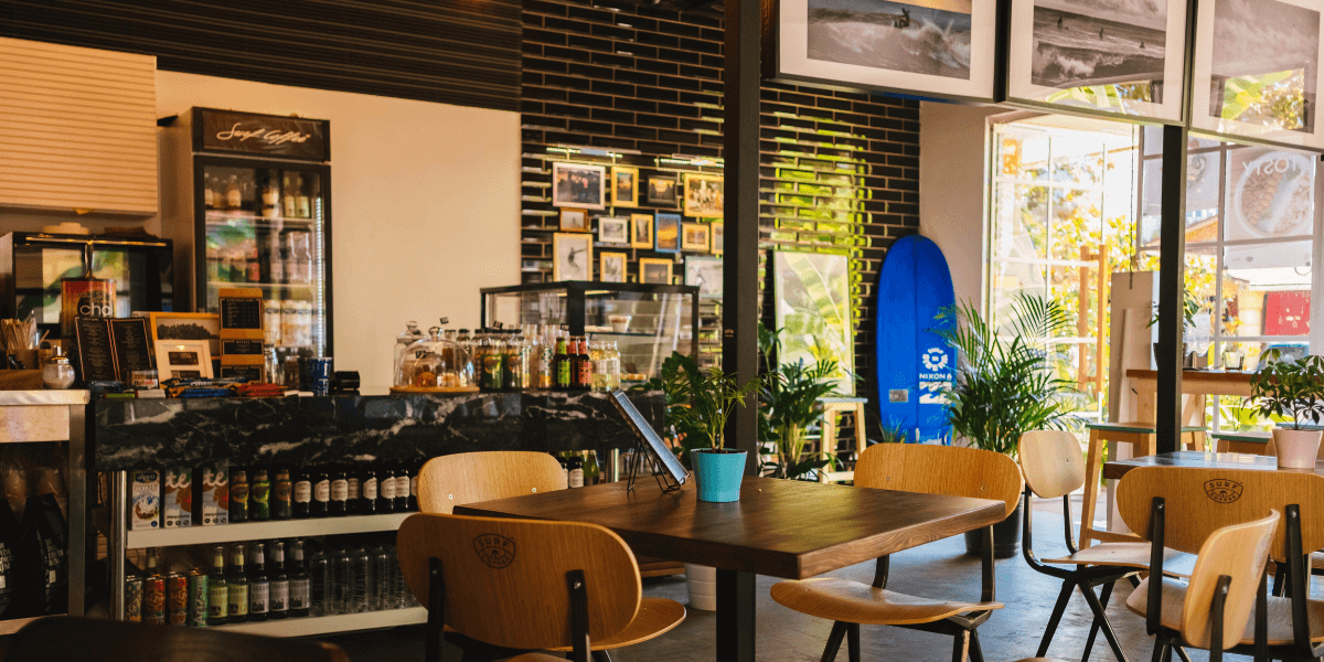 A modern restaurant.
