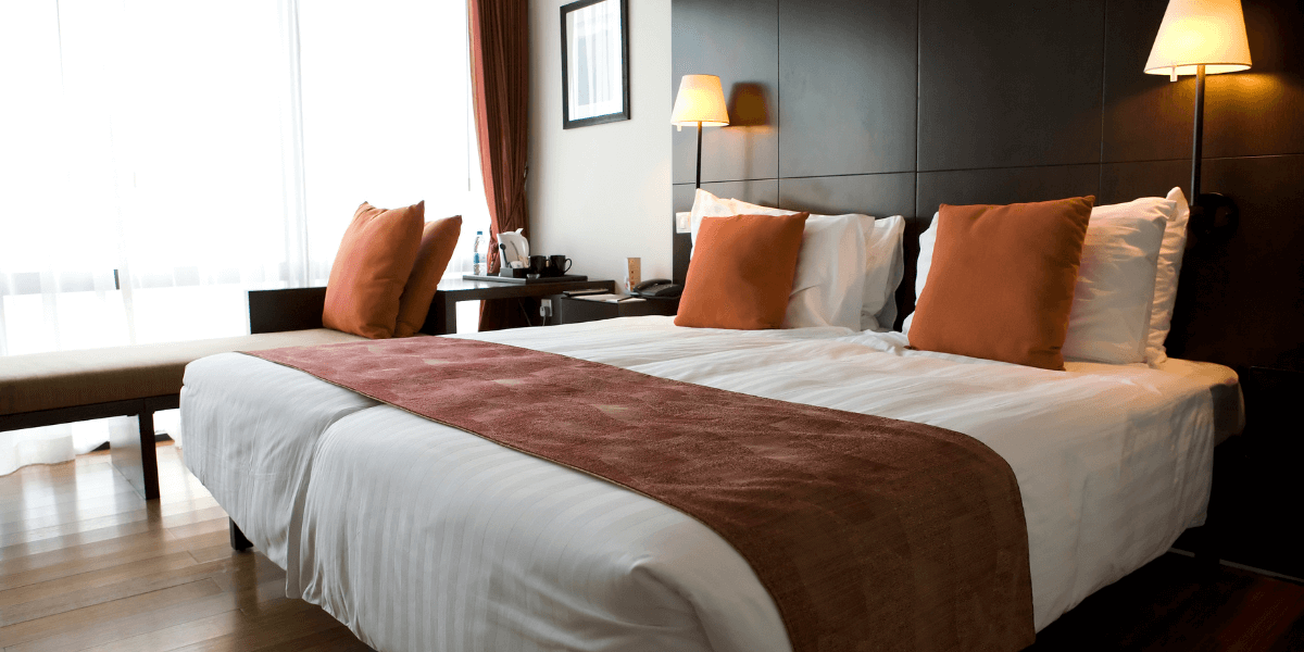 Modern hotel room.