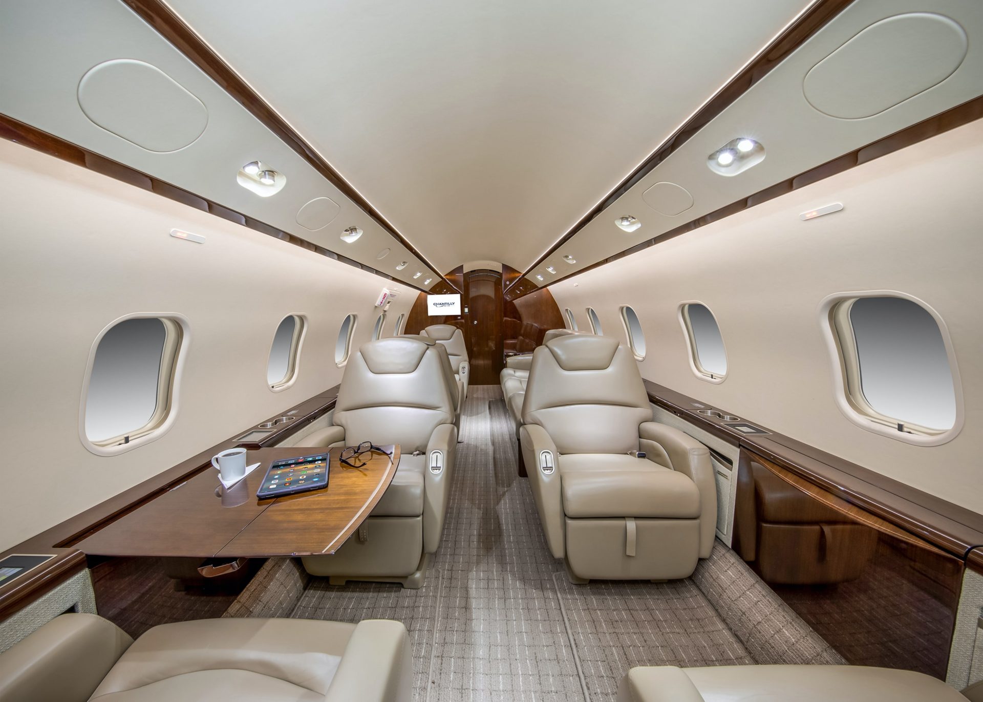 Seating on the Challenger 300